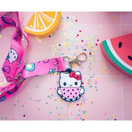 Seven20 Sanrio Hello Kitty Supercute Fruit Strap Lanyard With Watermelon Charm image {3}