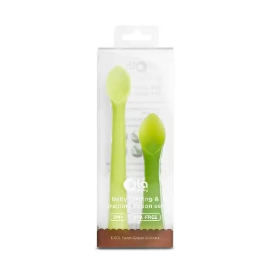 Olababy Silicone Baby Feeding Spoon & Training Set - 2ct image {2}