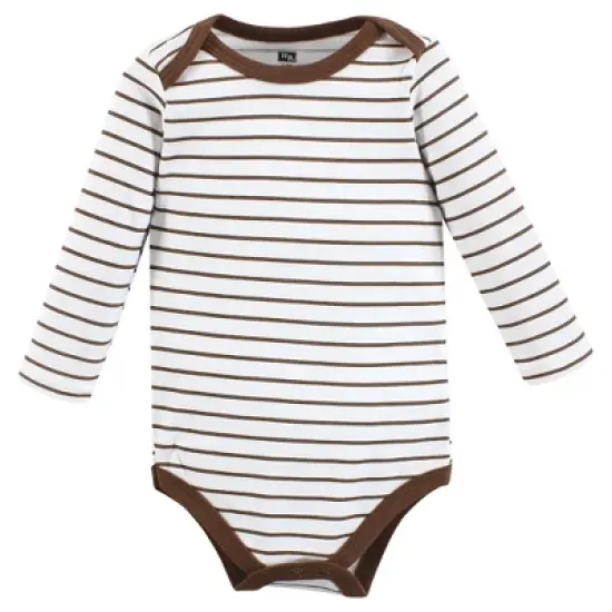 Hudson Baby Infant Boys Cotton Long-Sleeve Bodysuits, Camping Animals image {6}