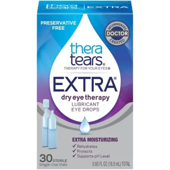 TheraTears Extra Dry Eye Therapy Preservative Free Lubricant Eye Drops - 30ct image {9}