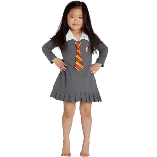 HARRY POTTER "Hermione Granger Gryffindor Halloween Toddler Costume Uniform Tie Pajama Gown image {3}
