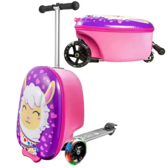 Kiddietotes Kids' Hardside Carry On Suitcase Scooter image {1}