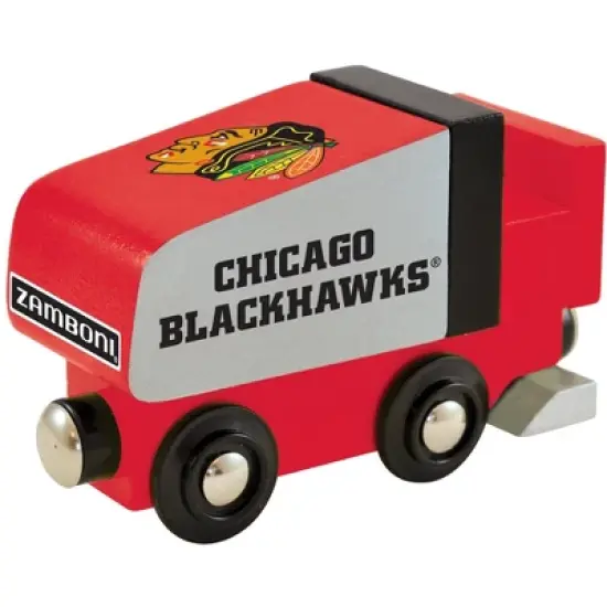 MasterPieces Officially Licensed NHL Chicago Blackhawks Wooden Toy Train Engine For Kids image {1}