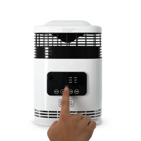 BLACK+DECKER Electric Heater with Digital Controls & LED Display, Remote Control, White image {1}