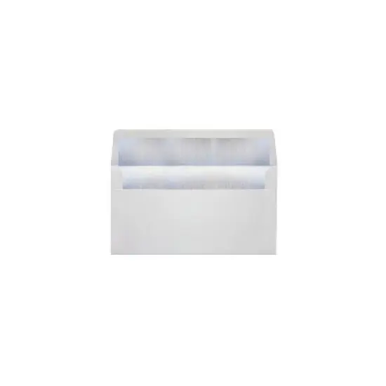 LUX 4 3/8" x 8 1/4" 60lbs. Photo Greeting Envelopes W/Peel & Press White/Silver Lining image {1}