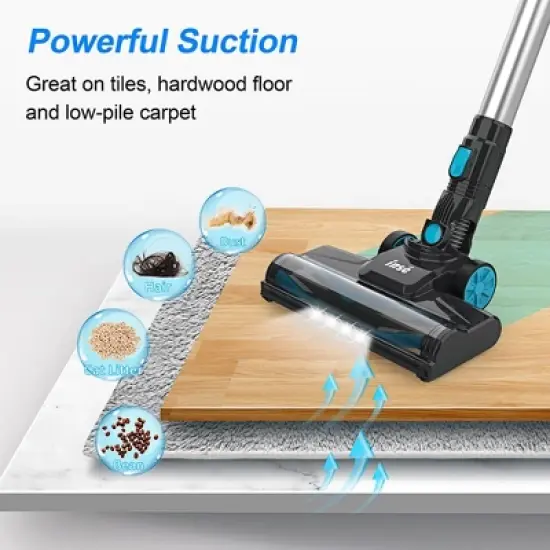 INSE V770 Cordless Vacuum Cleaner 12KPA Suction Power for Harwood Floor Cleaning image {3}