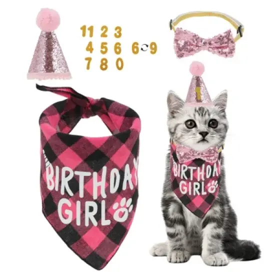 Unique Bargains Cat Birthday Decorations 1 Set image {9}