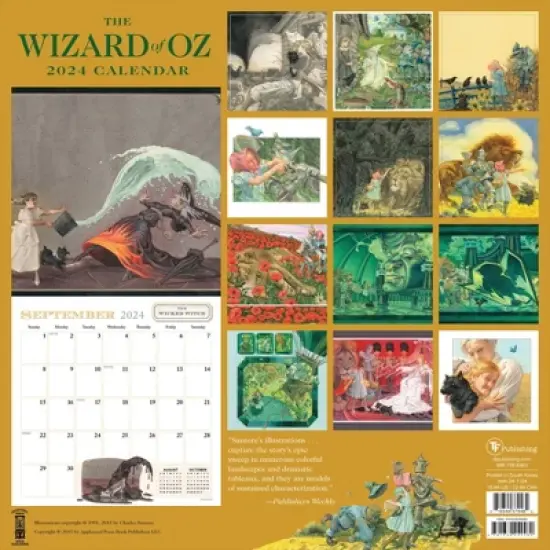 TF Publishing 2024 Wall Calendar 12"x12" Wizard of Oz image {4}