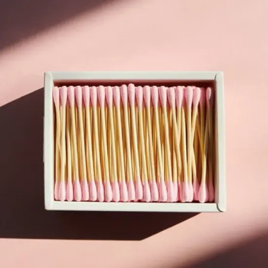 Mei Apothecary Biodegradable Pink Cotton Swabs - 200ct image {7}