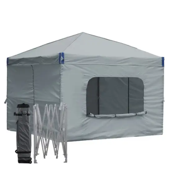 Aoodor Pop Up Canopy Tent with Removable Mesh Window Sidewalls, Portable Instant Shade Canopy with Roller Bag image {8}