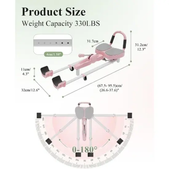 PAETA 2025 Updated 2-in-1 Leg Stretcher, Adjustable Splits Machine for Flexibility, Heavy Duty 330lbs Leg Stretcher Machine, Split Stretcher Machine image {9}