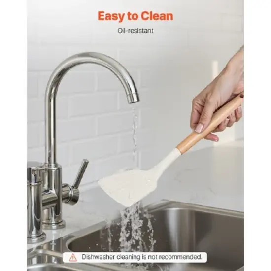 VEVOR Kitchen Cooking Utensils Set, 34 PCS Silicone Spatula Set with Holder, 428&deg;F Heat Resistant Gadget Spoons Tools, White image {2}