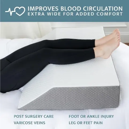 Kolbs Bed Wedge Pillow Leg Elevation Pillow Chic Jacquard Cover Knee Pillow Leg Pillow Wedge image {5}