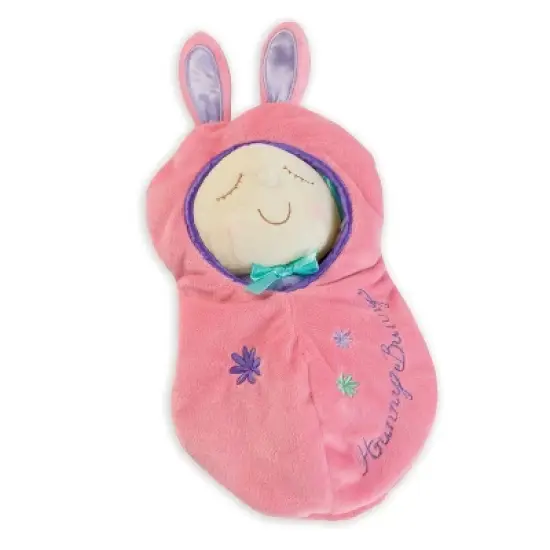 Manhattan Toy Snuggle Pod Hunny Bunny First Baby Doll with Pink Cozy Sleep Sack image {1}