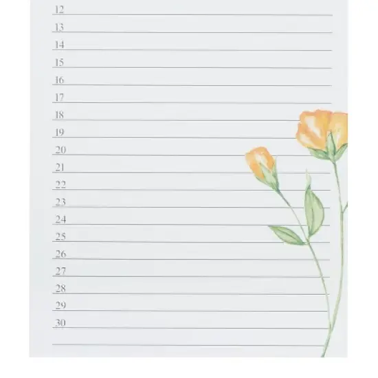 Pipilo Press Spiral Floral Daily and Monthly Perpetual Desk Calendar Planner Organizer, Flip Pages, 5 x 10 in image {3}