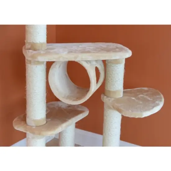 Armarkat 74" H Press Wood Real Wood Cat Tree With Cured Sisal Posts for Scratching, A7463 image {6}