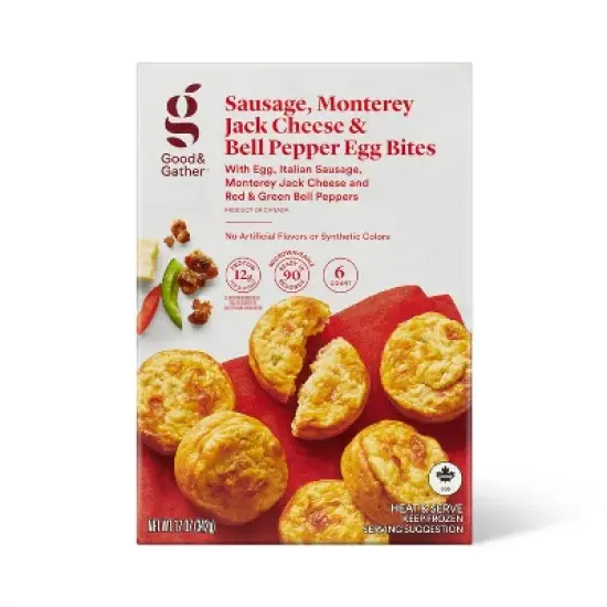 Frozen Sausage Monterey Jack Cheese & Bell Pepper Egg Bites - 12oz - Good & Gather&trade; image {3}