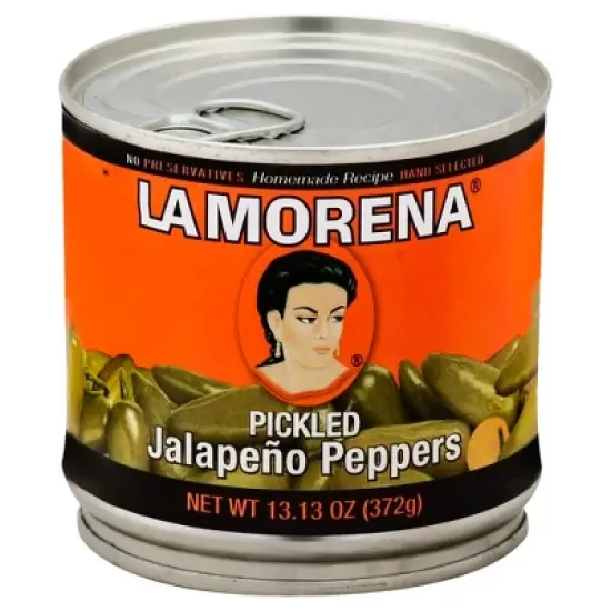 La Morena Whole Pickled Jalape&ntilde;o Peppers - Case of 6 - 13.13 oz image {1}