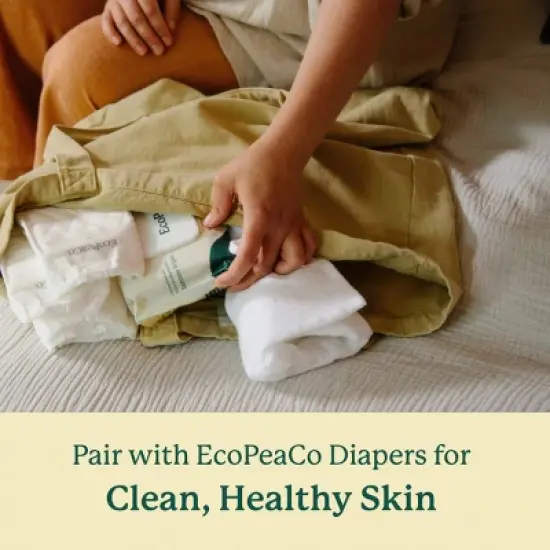 EcoPeaCo. Unbleached Baby Wipes Made with Soft Bamboo Viscose & 99% Water image {11}