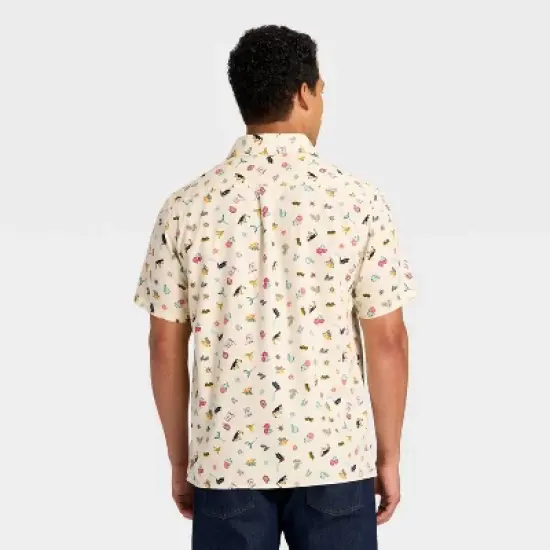 Latino Heritage Month Adult Short Sleeve Woven Shirt - Ivory image {2}