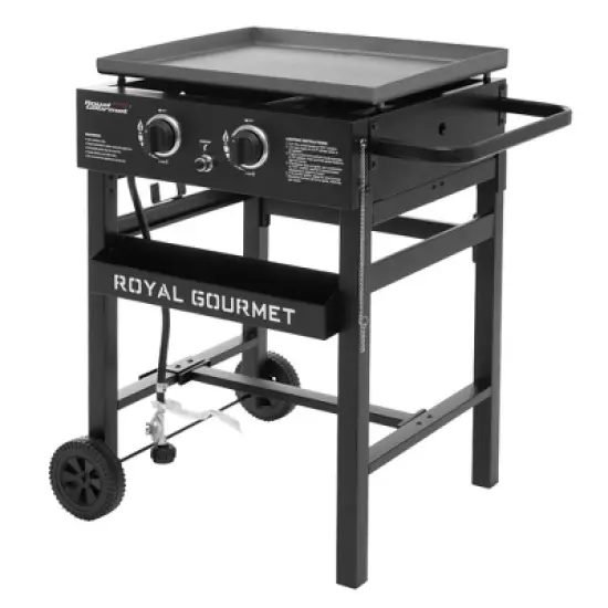 Royal Gourmet 2-Burner Flat Top Griddle 30000 BTU Gas Grill GB2000NTG Black image {1}