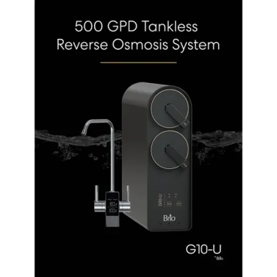 BRIO G20u Tankless RO Reverse Osmosis Water Filtration System Black image {1}