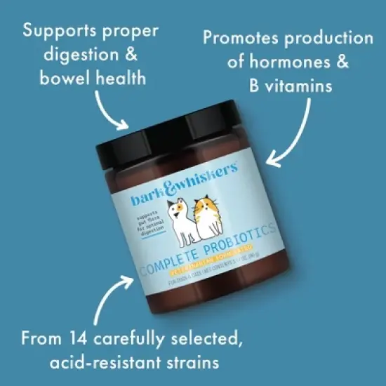 Bark & Whiskers Complete Probiotics, for Dogs and Cats, Supports Immune Function, Digestive Support, Veterinarian Formulated image {4}