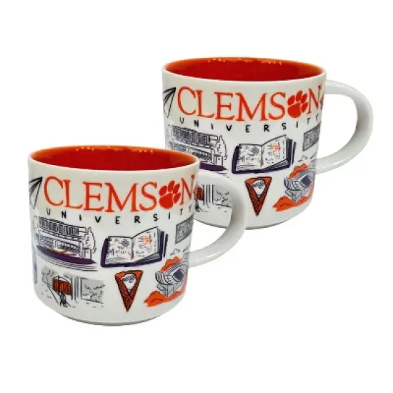 Starbucks Been There Series Campus Collection Clemson University Ceramic Coffee Mug, 14 Oz (2-Pack) image {5}