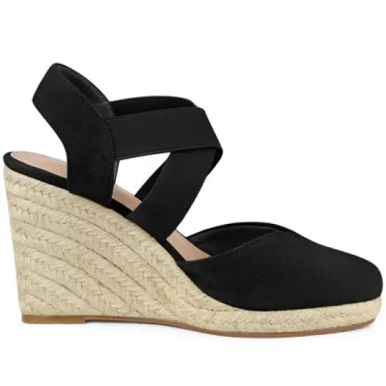 Perphy Platform Closed Toe Espadrille Wedge Heel Sandals for Women image {3}