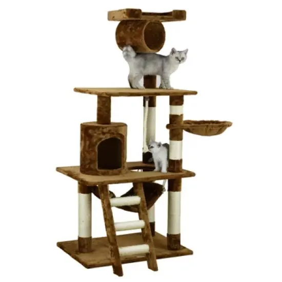 Go Pet Club 62" Classic Cat Tree with Sisal Covered Posts F67 image {5}