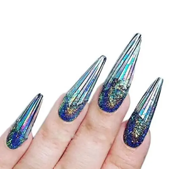Wrapables 12 Sheets Holographic Nail Stickers image {3}