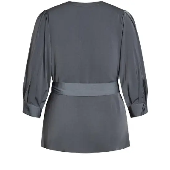 Women's Plus Size Sultry Top - Slate | CITY CHIC image {5}