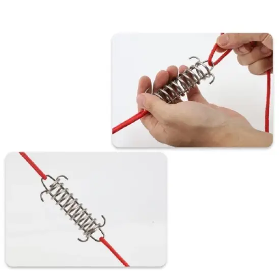 Unique Bargains Rope Buckle Tensioner Silver Tone 4 Pcs image {2}