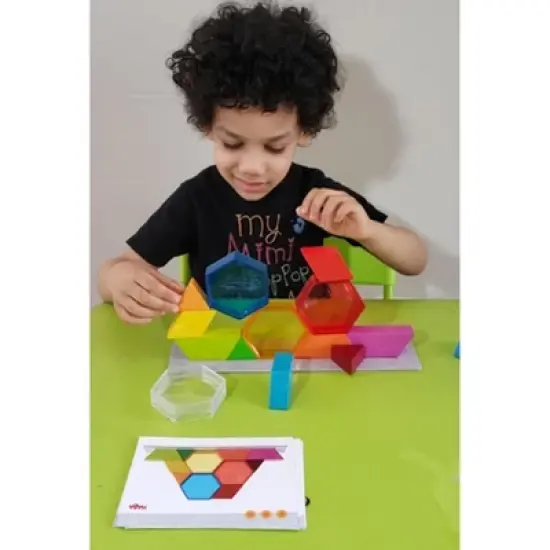 HABA Stacking Game Color Crystals with 12 Template Cards (Made in Germany) image {5}