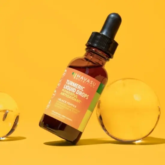 Organic Turmeric Liquid Drops, Liquid Turmeric 1000mg Enhanced Absorption for Digestive & Joint Support, Unflavored, Havasu Nutrition, 1 fl oz image {7}