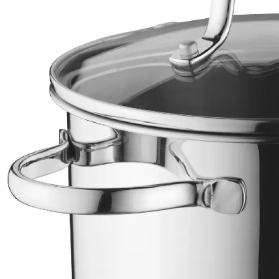 BergHOFF Comfort 18/10 Stockpot Stainless Steel, Glass Lid, Induction Cooktop Ready image {2}