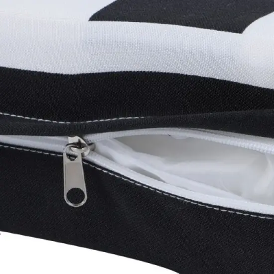 Outdoor Deep Seat Cushions for Patio Furniture &ndash; Striped Double Seat Set (1 Seat + 2 Back Cushions) &ndash; Removable Covers image {5}