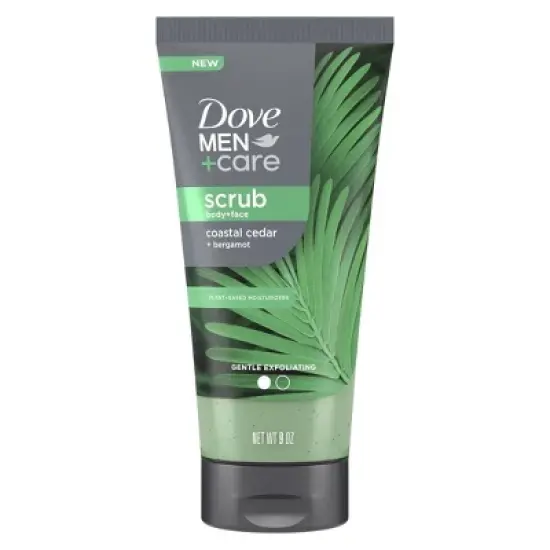 Dove Men+Care Body & Face Scrub with Plant-Based Moisturizers - Coastal Cedar & Bergamot - 9oz image {12}