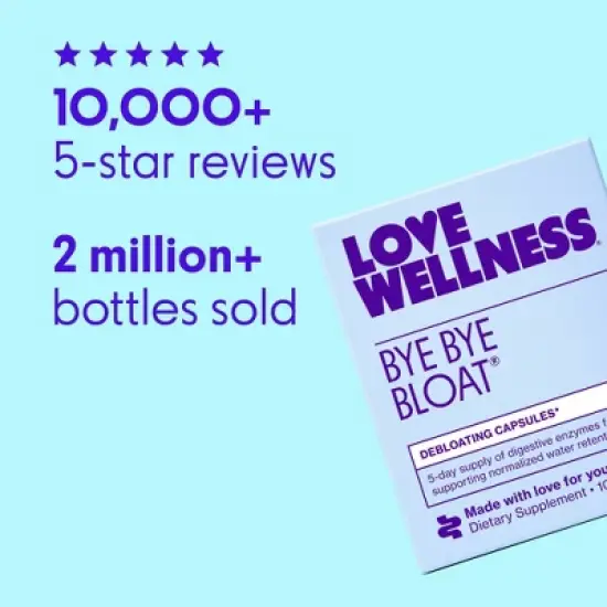 Love Wellness Bye Bye Bloat Vitamins - 10ct image {6}