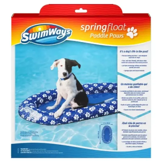 SwimWays Spring Float Paddle Paws Dog Pool Float - Small (0-65 lbs) image {5}