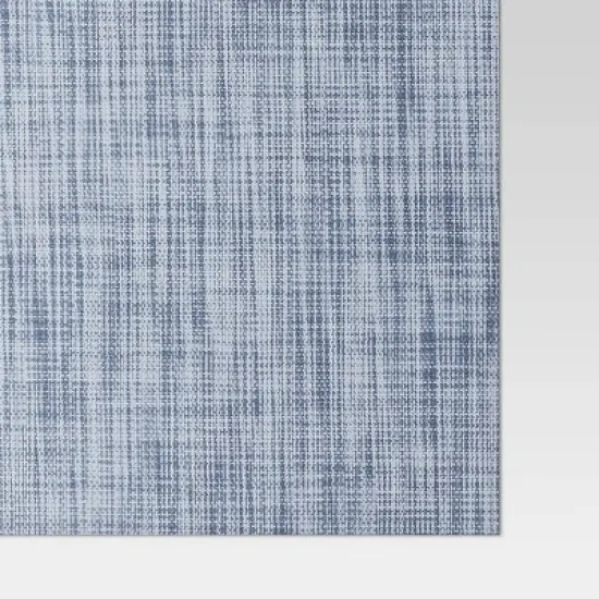 Textilene Denim Placemat Blue - Threshold&trade;: Modern Stripe Rectangle for Dining & Kitchen Table, Spot Clean, Vinyl, 19"x14" image {2}