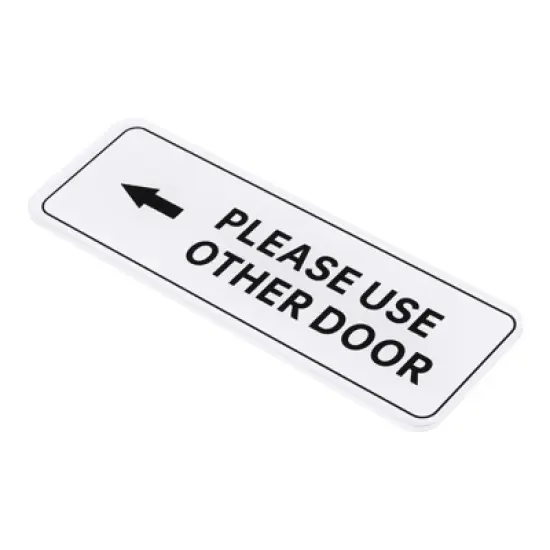 Unique Bargains Acrylic Self-Adhesive Decor Home Hotel Please Use Other Door Left Arrow Sign image {4}
