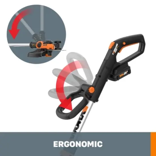 Worx WG163.10 GT 3.0 20V PowerShare 12" Cordless String Trimmer & Edger (Batteries & Charger Included) image {3}