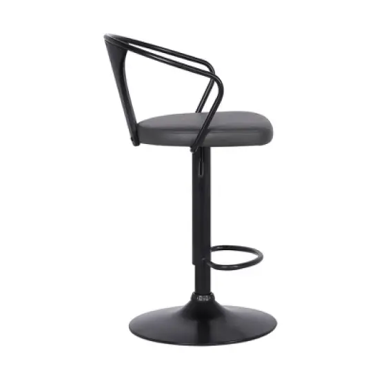 Eagle Adjustable Barstool Gray/Black - Armen Living image {2}