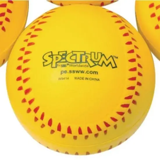 S&S Worldwide Spectrum Practice Foam Softballs, Yellow, Pk12 image {1}