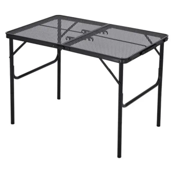 Orieon 3x2FT Folding Grill Table, Portable Camping Table with Mesh Top, Height Adjustable Lightweight Metal Table for Outdoor BBQ, Picnic & Travel image {7}