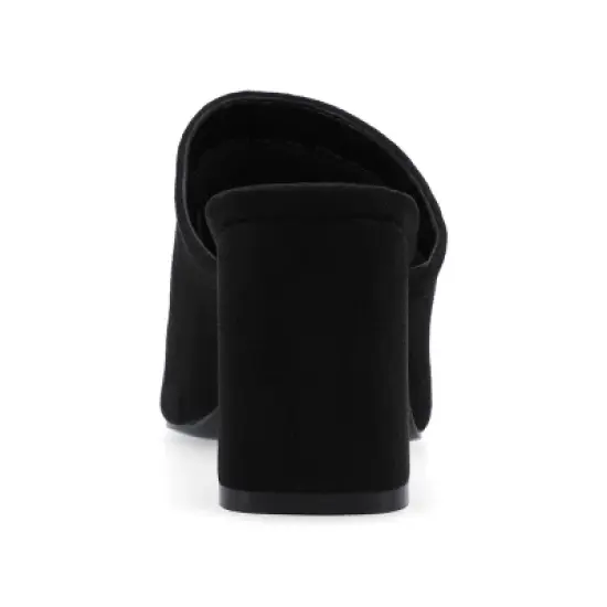 Journee Collection Womens Adelaide Peep Toe Slip On Block Heel Sandals image {2}