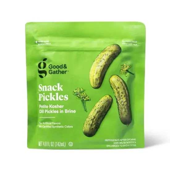 Petite Kosher Dill Pickle Snack Pouch - 4.8oz - Good & Gather&trade; image {4}
