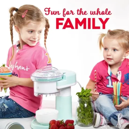 Dash Shaved Ice Maker: Aqua Blue Ice Shaver Machine, Slushie & Snow Cone Maker, Dishwasher-Safe Parts, 85W, 1-Year Warranty image {8}