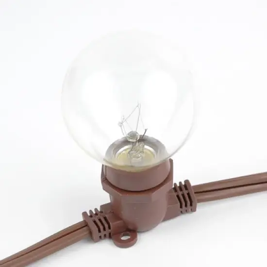 Novelty Lights Globe Outdoor String Lights with 25 In-Line Sockets Brown Wire 25 Feet image {4}